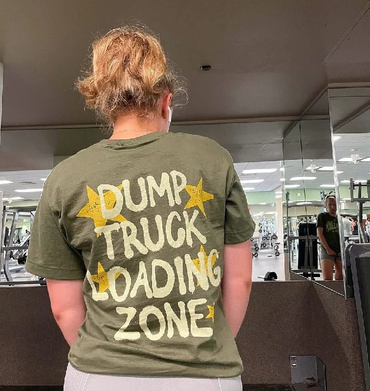 Women's Blouse with Fur TrimDUMPTRUCK LOADING ZONE- TEE