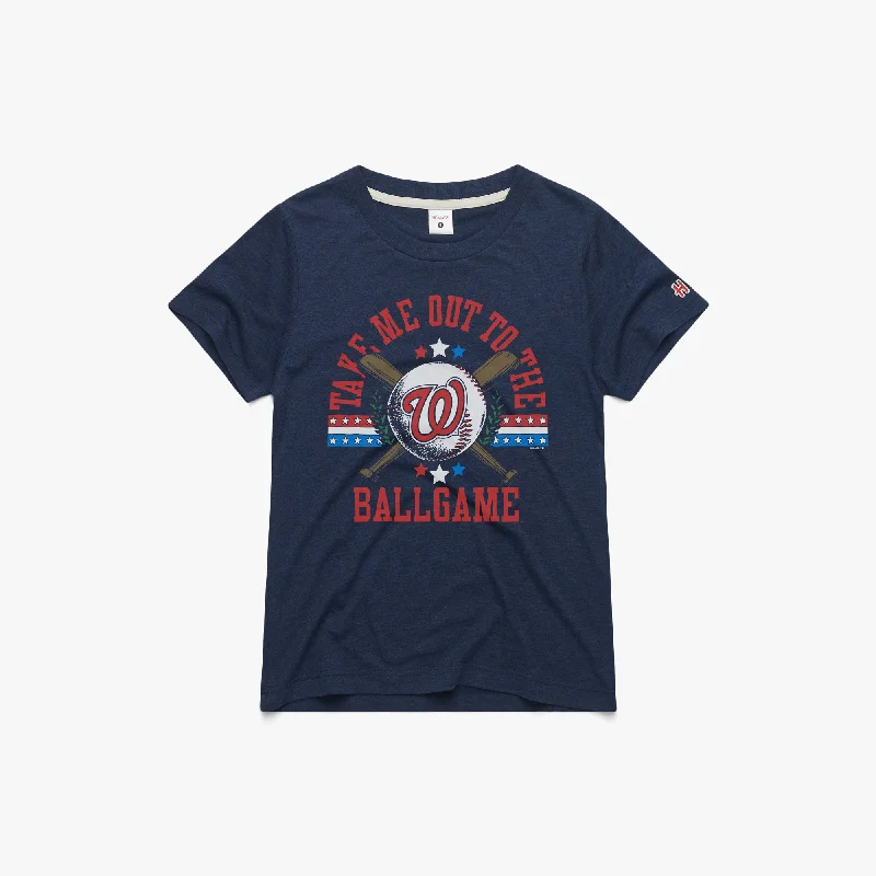 Women's Blouse with PatchesWomen's Washington Nationals Take Me Out To The Ballgame