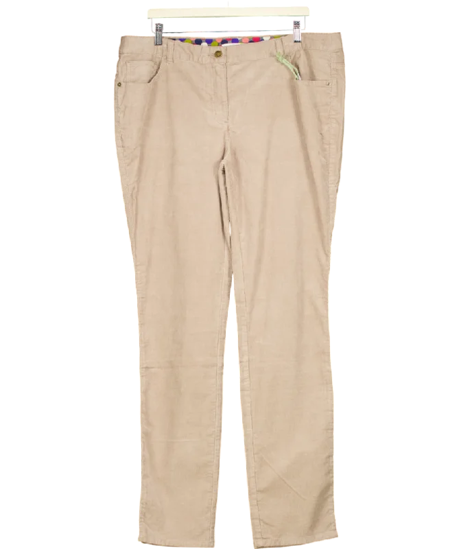 Women's Henley SweatersBoden Beige 5 Pocket Corduroy Slim Trousers Long UK 18