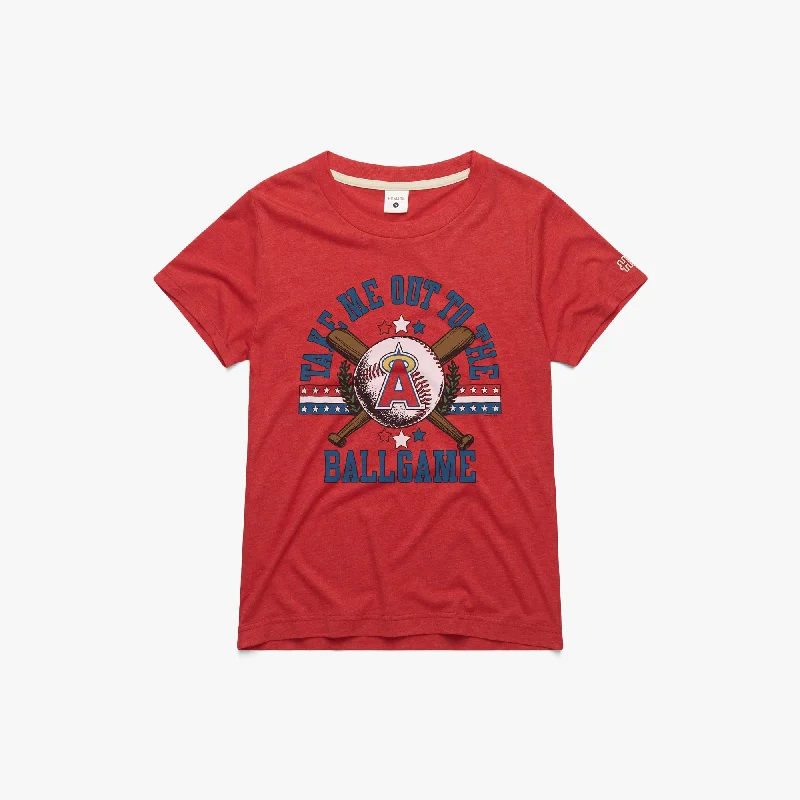 Women's Blouse with ShirringWomen's Los Angeles Angels Take Me Out To The Ballgame