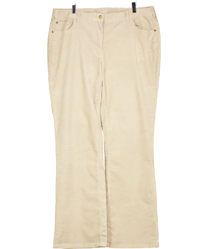 Women's Scoop Neck SweatersBoden Beige Corduroy Bootleg Trousers Long UK 18