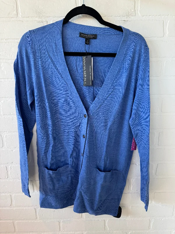 Women's Azerbaijani Wool SweatersSweater Cardigan By Banana Republic In Blue, Size: M