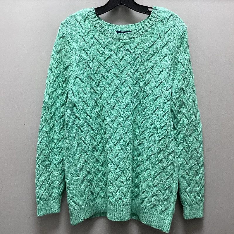 Women's Patterned SweatersSweater By Lands End In Green, Size: L