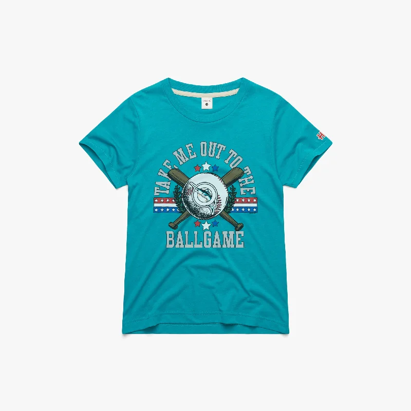 Women's Blouse with Boat CollarWomen's Miami Marlins Take Me Out To The Ballgame