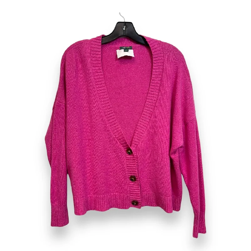 Women's Shirt Collar SweatersSweater Cardigan By Wild Fable In Pink, Size: L