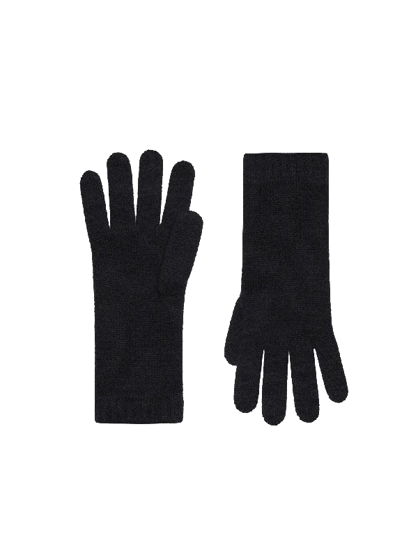 Women's Blouse with EmbroideryCashmere Short Cuff Gloves—black