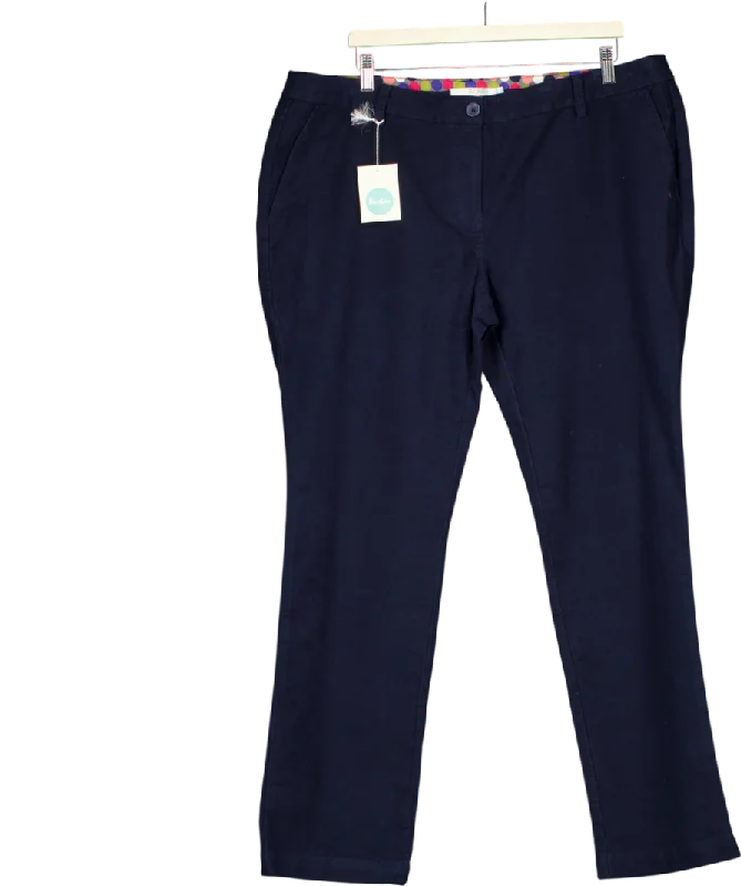 Women's Pullover SweatersBoden Blue Cotton Straight Leg Trousers UK 20