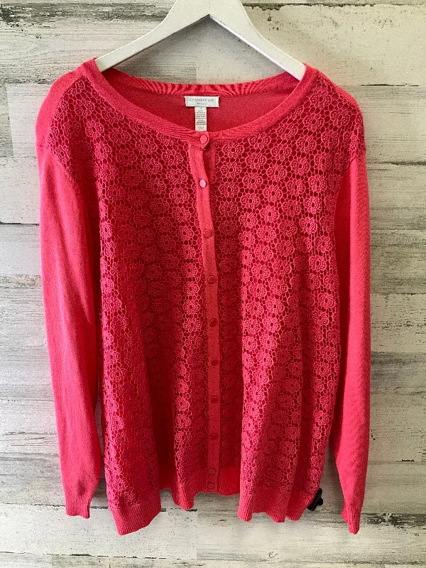 Women's Serbian Wool SweatersSweater Cardigan By Charter Club In Coral, Size: 3x