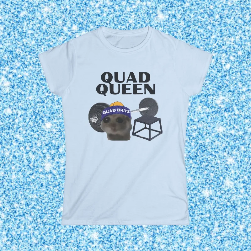 Women's Button-Up BlouseQUAD QUEEN- BABY TEE