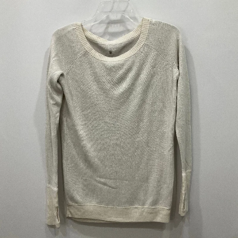 Women's Flounced SweatersSweater By Lululemon In White, Size: Xs