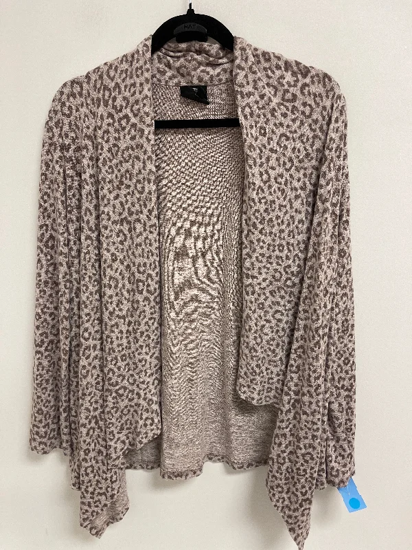 Women's Sweetheart Collar SweatersSweater Cardigan By Bobeau In Animal Print, Size: Xl