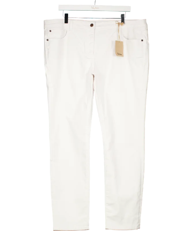 Women's Collarless Design SweatersBoden White Skinny Jeans UK 20