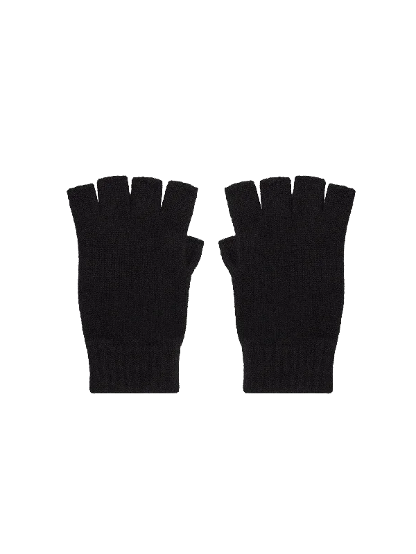 Women's Blouse with ShirringCashmere Fingerless Gloves—black