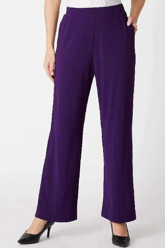 Women's Jodhpurs with High CollarSunset Jersey Core Pants - Purple