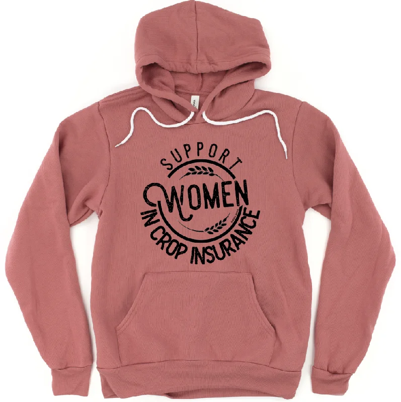 Women's Hooded SweatshirtsSupport Women in Crop Insurance Hoodie (S-3XL) Unisex - Multiple Colors!