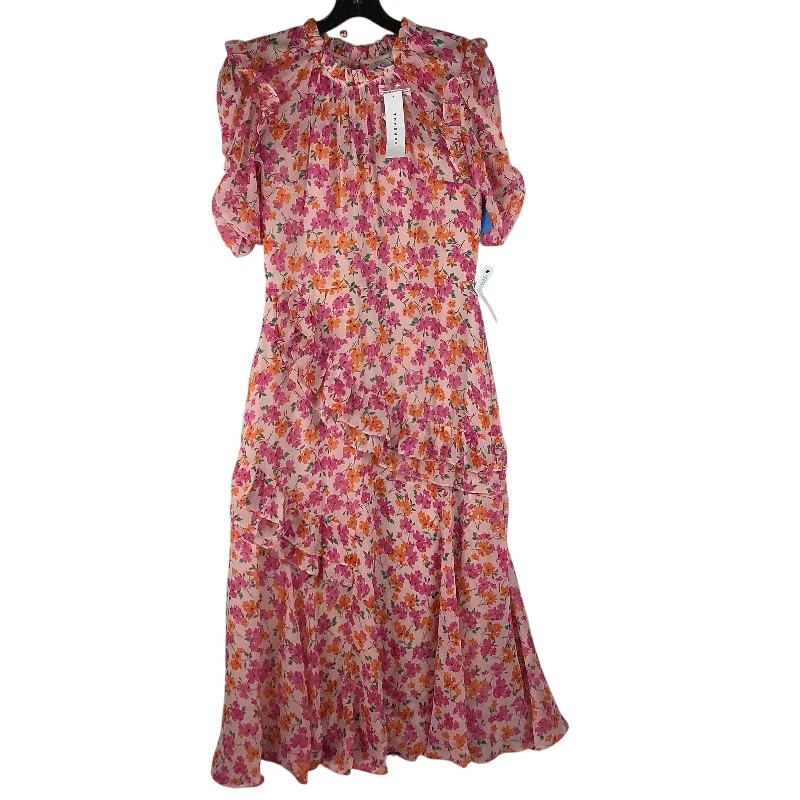 Women's Shirt Collar DressesDress Casual Maxi By Top Shop In Floral Print, Size: S