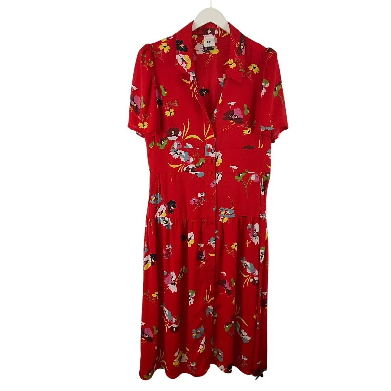 Women's Low Collar DressesDress Casual Maxi By Cabi In Red, Size: L