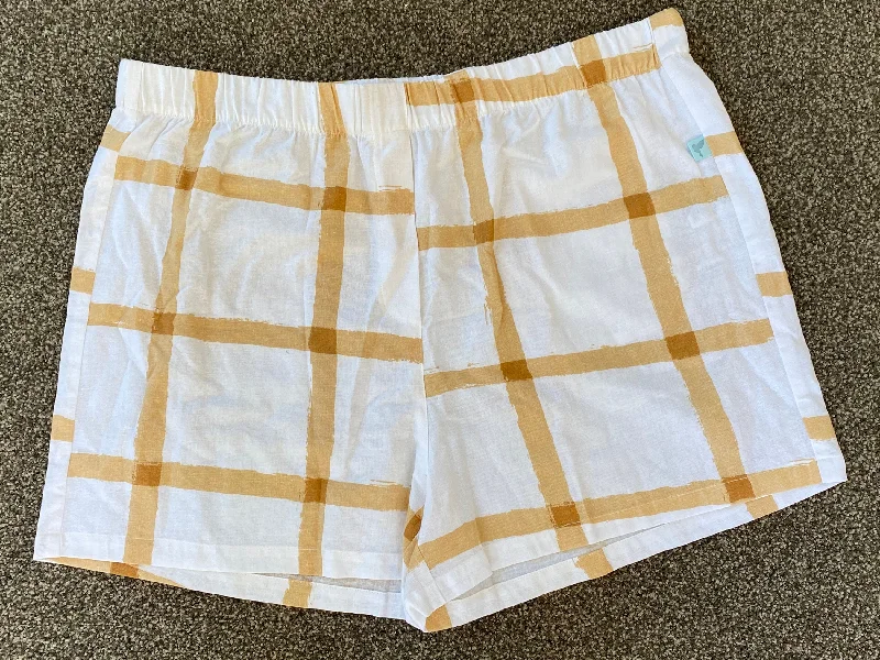 women's pajamas with a timeless appealMoeraki Shorties - Cream and Gold Plaid