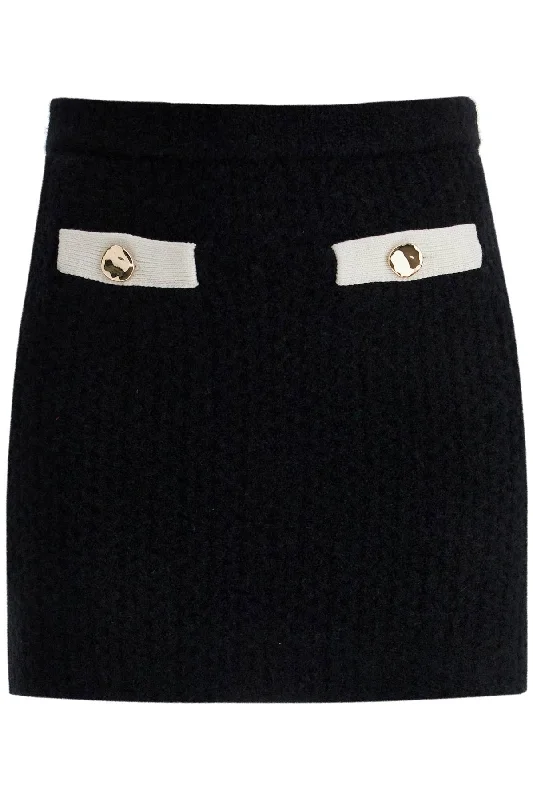 Women's Warm SkirtsSelf Portrait Women's Alpaca Knit Mini Skirt