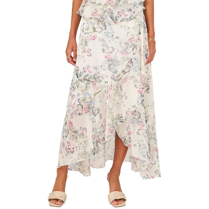 Women's Drawstring SkirtsPlus Breezy Dandelion Womens Dandelion Tiered Maxi Skirt