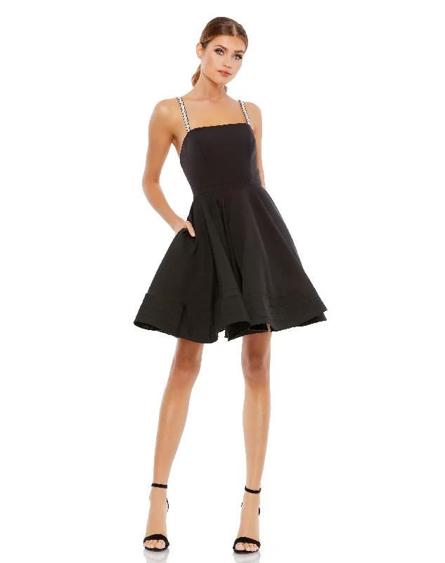 Women's Boat Collar DressesMac Duggal 49106 Short Cocktail Homecoming  Party Dress