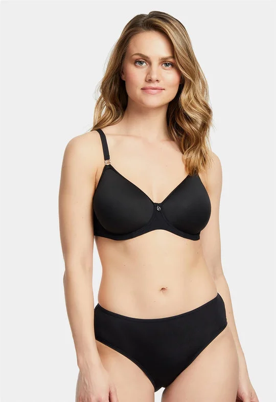 full-coverage bra for large bustsMontelle Black Sublime Spacer Bra