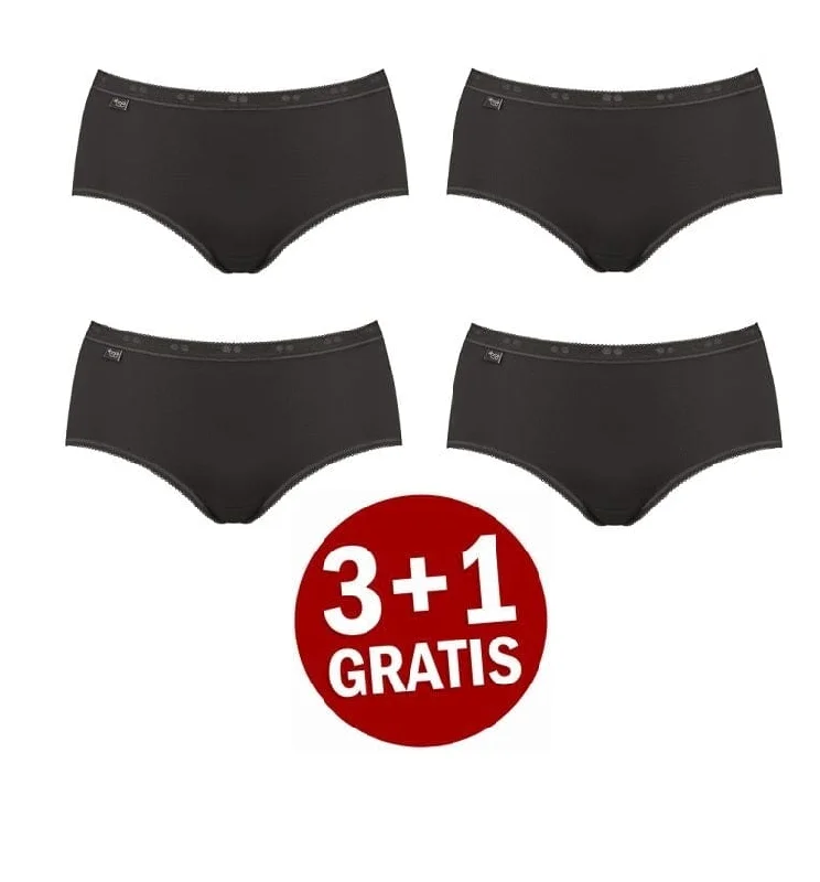 seamless underwire braSloggi - Basic+ Midi 4-pack - Black