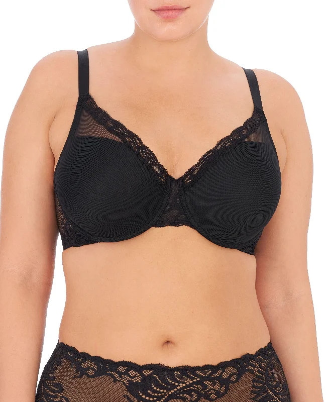 convertible bra with adjustable strapsFeathers Contour Underwire Bra - Black