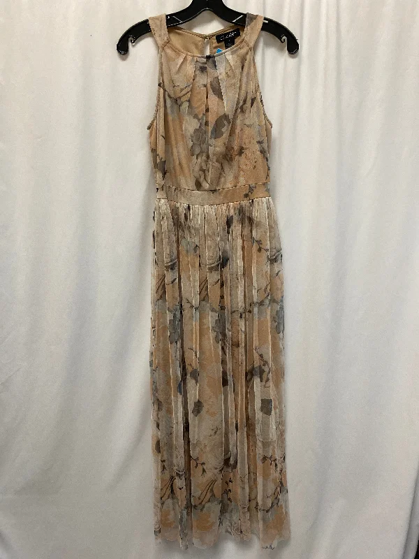 Women's Boat-Back DressesDress Casual Maxi By Clothes Mentor In Brown & Grey, Size: S