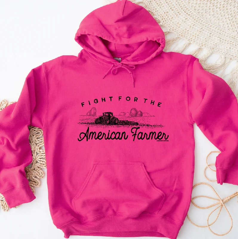 Women's Hooded Sweatshirts with Kangaroo PocketsFight For The American Farmer Hoodie (S-3XL) Unisex - Multiple Colors!