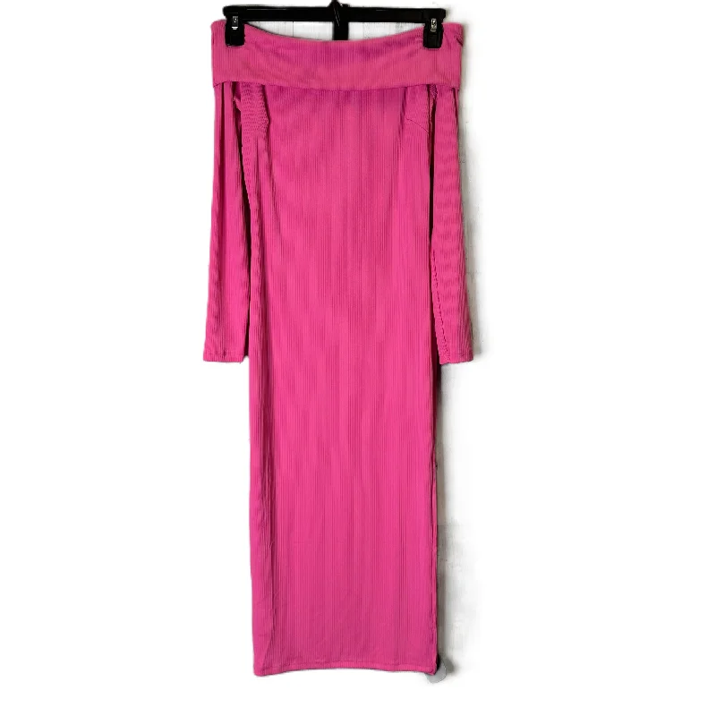 Women's Boat-Neck DressesDress Casual Maxi By Haute Monde In Pink, Size: S