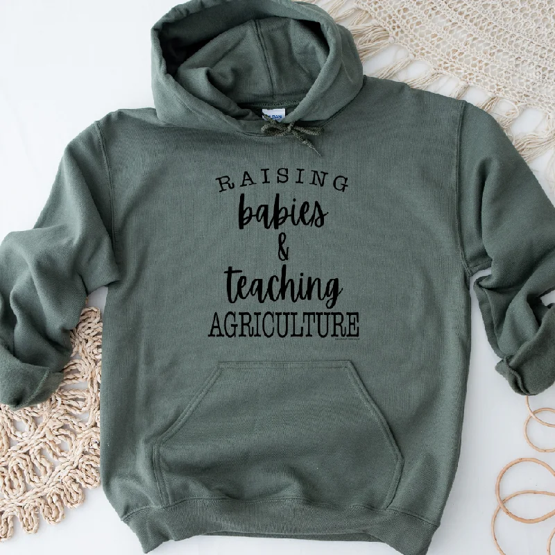 Women's Hooded Sweatshirts with Microfiber LiningRaising Babies & Teaching Agriculture Hoodie (S-3XL) Unisex - Multiple Colors!