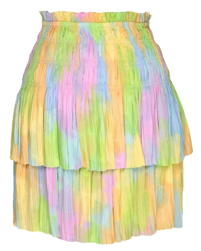 Women's High-Waisted SkirtsWomen's Cotton Candy Pleated Mini Skirt In Multicolor