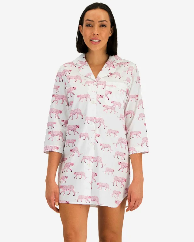 women's pajamas for those who cherish their bedtime routinesWomen's Sleep Shirt - Pink Cheetah