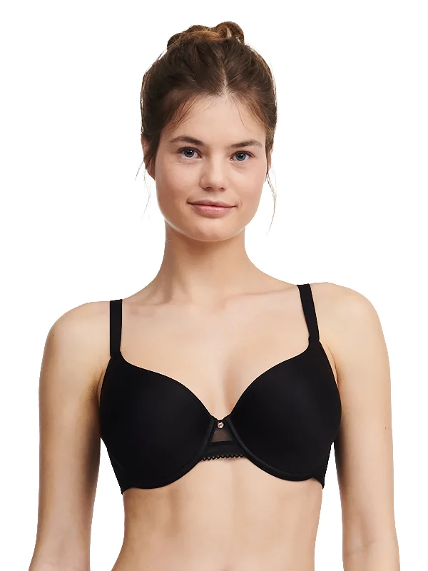 plus-size wireless racerback braC Jolie Comfort Convertible T-Shirt Bra - Black