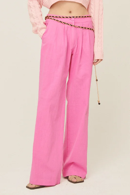 Women's Jodhpurs with Belt LoopsSabrina Pintucked Wide Pants