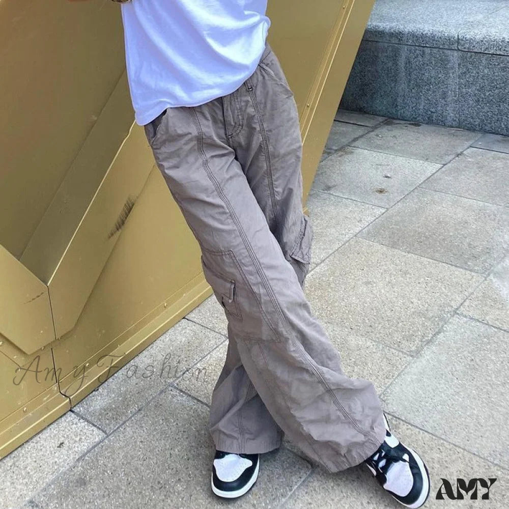 Women's ChinosAmy Fashion - Long Straight Casual Cargo Pants