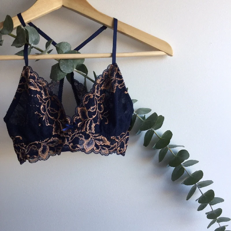 convertible bra for strapless dressesSALE Dahlia Navy Bralette