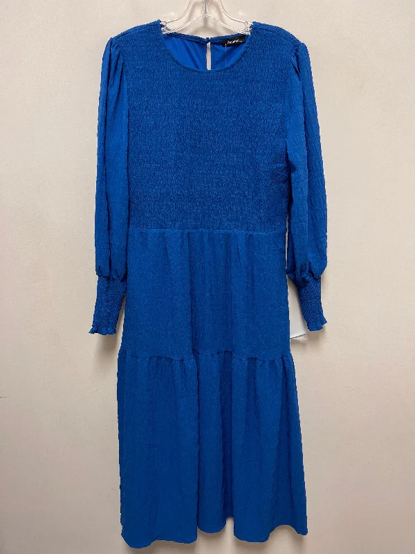 Women's Square Collar DressesDress Casual Maxi By Clothes Mentor In Blue, Size: Xl