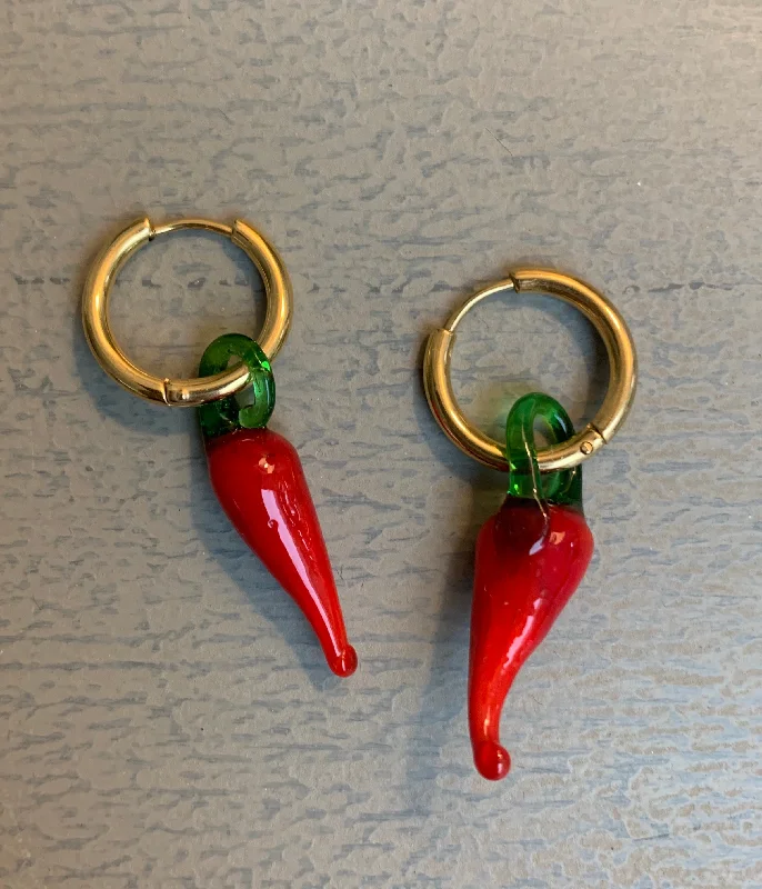 plus-size wireless racerback braRED HOT CHILLI EARRINGS