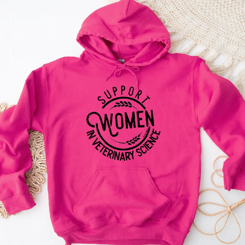 Women's Hooded Sweatshirts with Brocade LiningSupport Women in Veterinary Science Hoodie (S-3XL) Unisex - Multiple Colors!