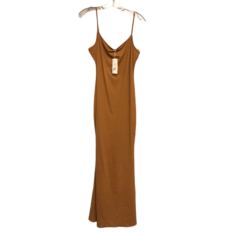 Women's Maxi DressesDress Casual Maxi By Lillusory In Brown, Size:L