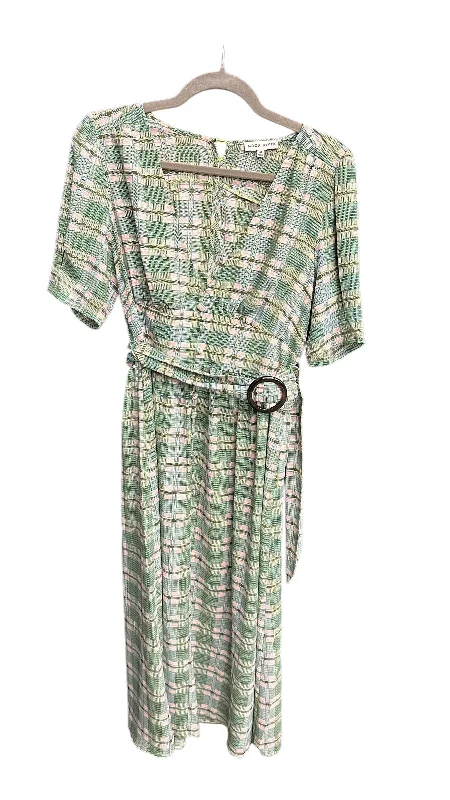 Women's High Collar DressesDress Casual Maxi By Moon River In Green & Pink, Size: M