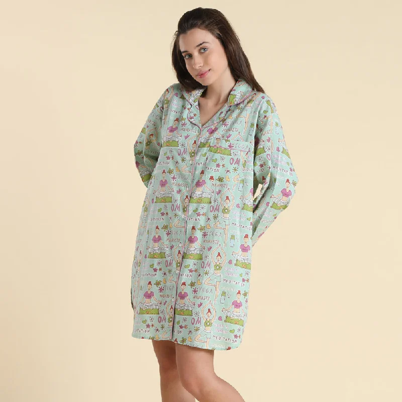 floral print women's pajamasMy Yoga Life Nightshirt