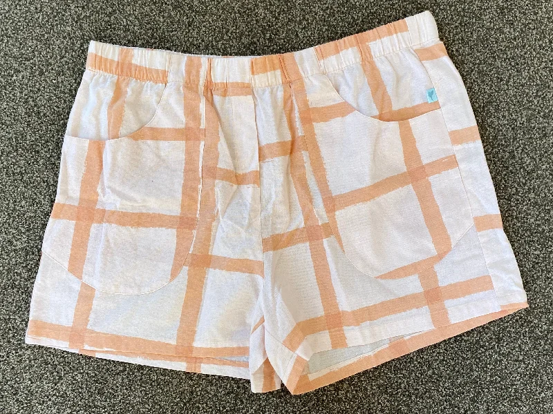 women's pajama sets with matching robesMoeraki Shorties - Peach and Orange Plaid