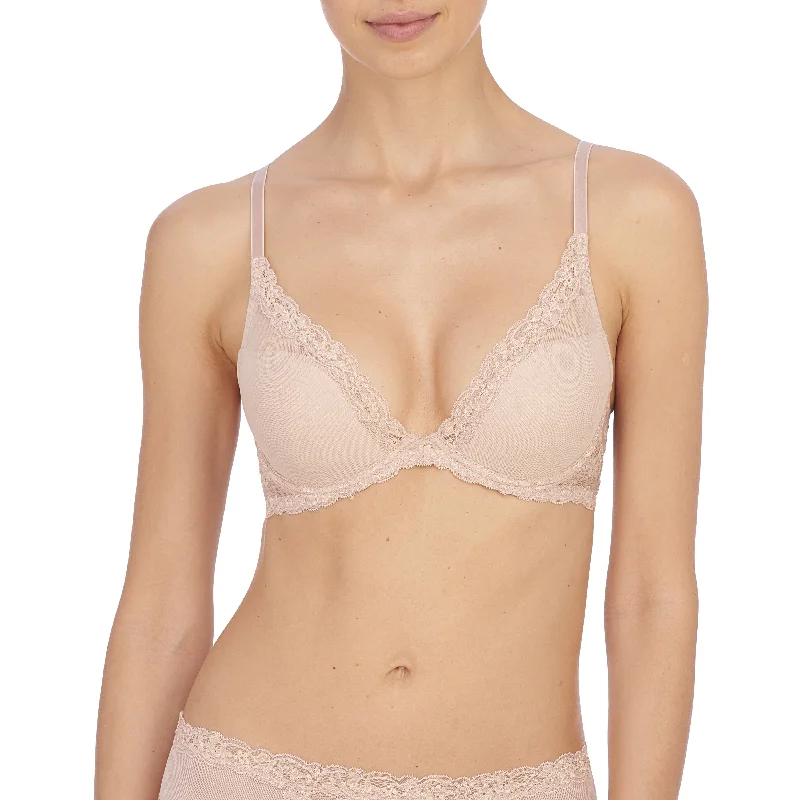 lace appliqué braFeathers Luxe Plunge T-Shirt Bra