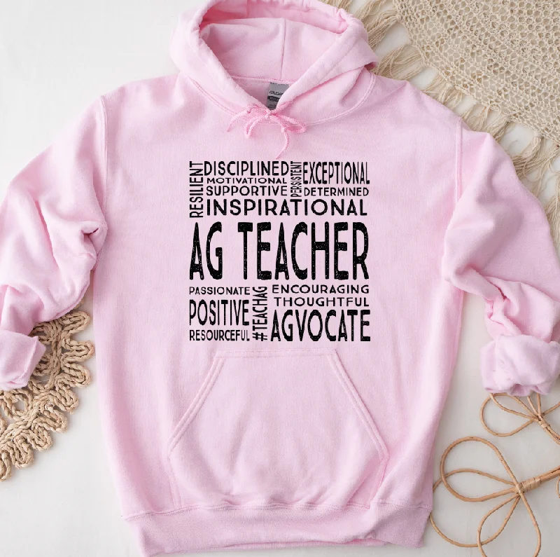 Women's Hooded Sweatshirts with Thermal FabricAg Teacher Word Box Hoodie (S-3XL) Unisex - Multiple Colors!