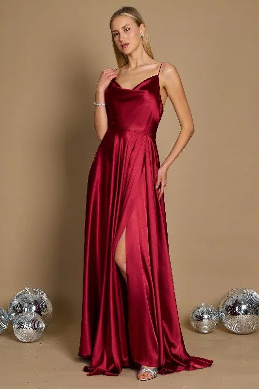 Women's Strapless DressesFormal Cowl Neck Spaghetti Strap Party Dress