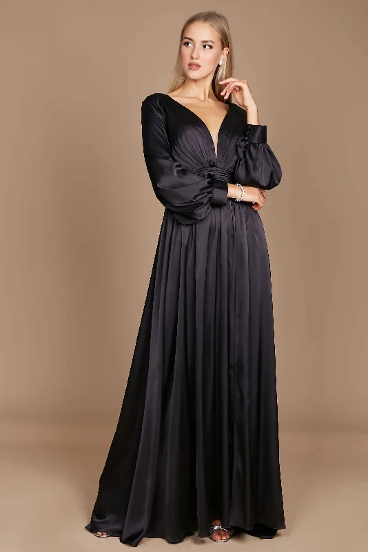 Women's Square-Neck DressesLong Sleeve Formal Evening Party Dress