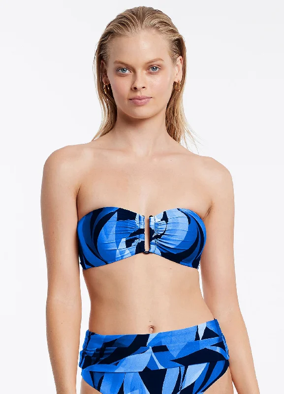 Solari Bandeau Top - Pacific Blue